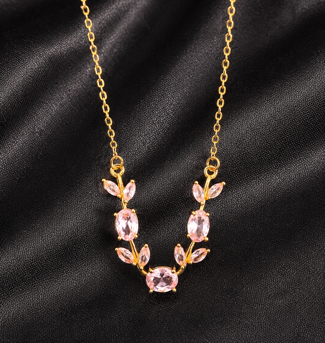 Pink Tulip Necklace