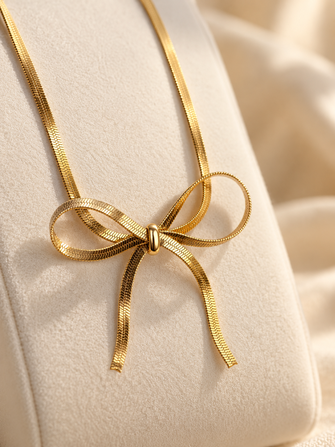 Bow tie Snake chain Necklace